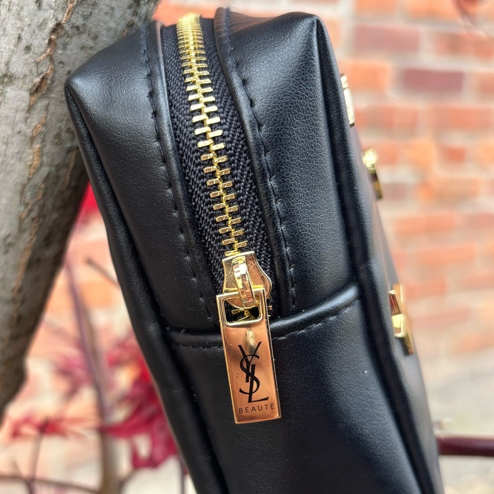 Yves Saint Laurent Black Cosmetic Bag with Gold Charm Accents! Limited edition - Picture 5 of 9